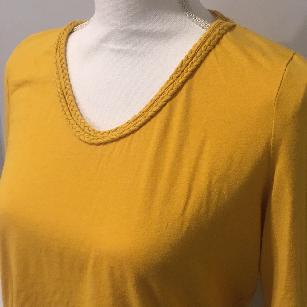 Talbots braided yellow top